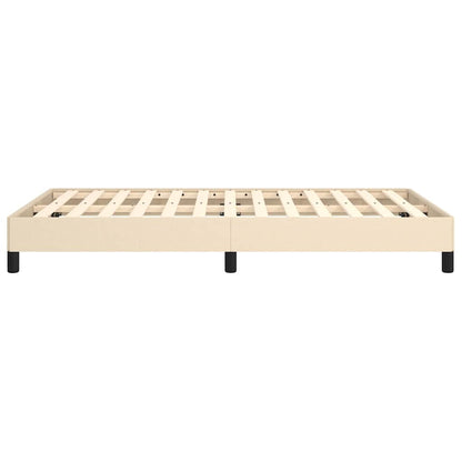Bettgestell ohne Matratze Creme 120x200 cm Stoff