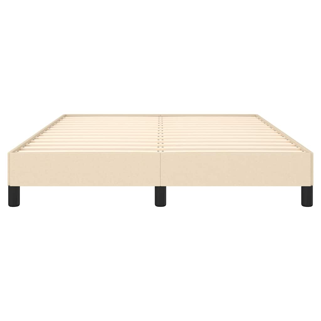Bettgestell ohne Matratze Creme 140x190 cm Stoff