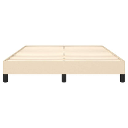 Bettgestell ohne Matratze Creme 140x190 cm Stoff