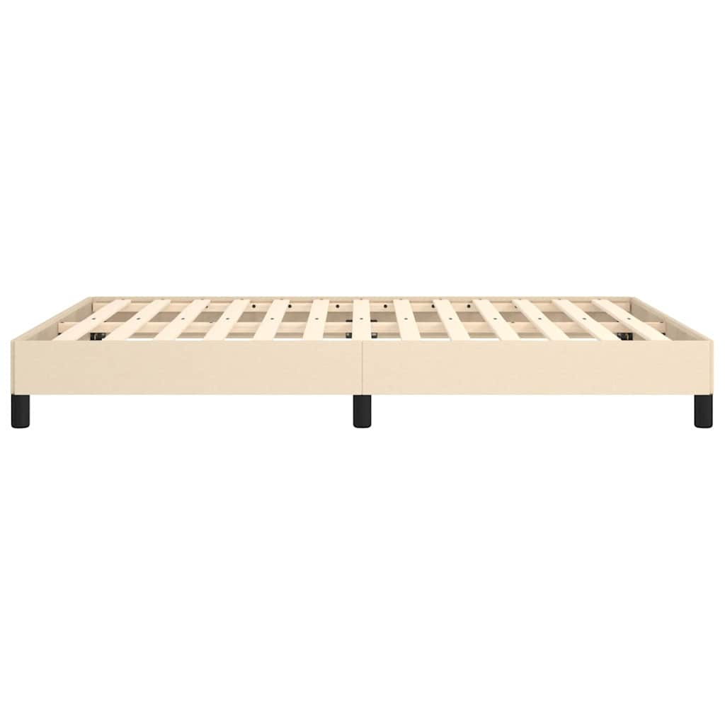 Bettgestell ohne Matratze Creme 140x190 cm Stoff