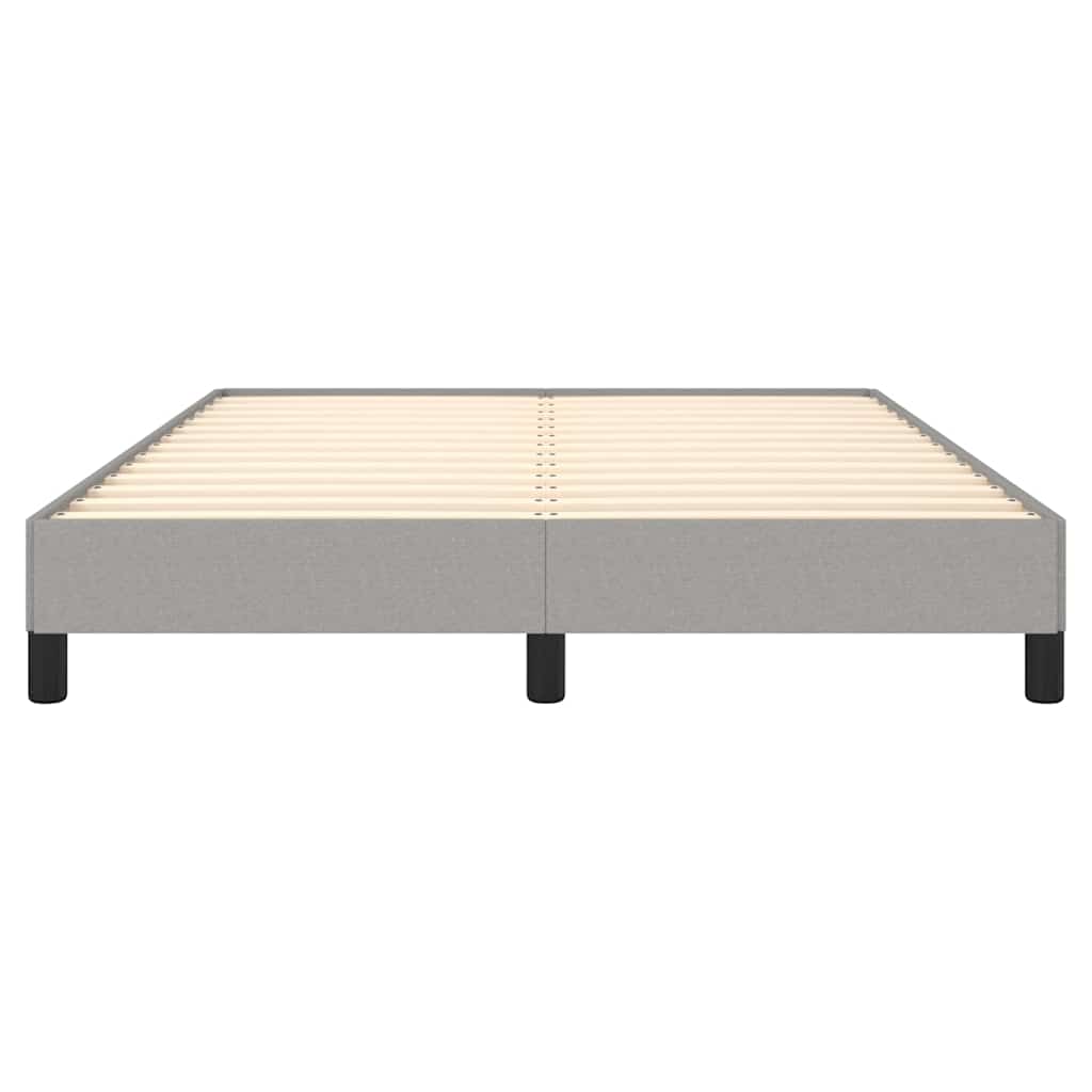 Bettgestell ohne Matratze Hellgrau 140x200 cm Stoff