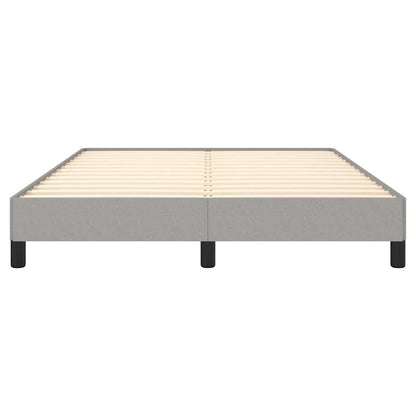 Bettgestell ohne Matratze Hellgrau 140x200 cm Stoff