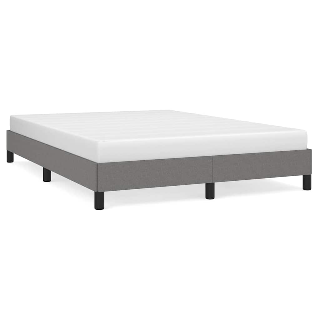 Bettgestell ohne Matratze Dunkelgrau 140x200 cm Stoff
