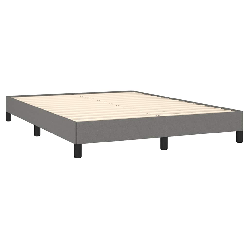 Bettgestell ohne Matratze Dunkelgrau 140x200 cm Stoff