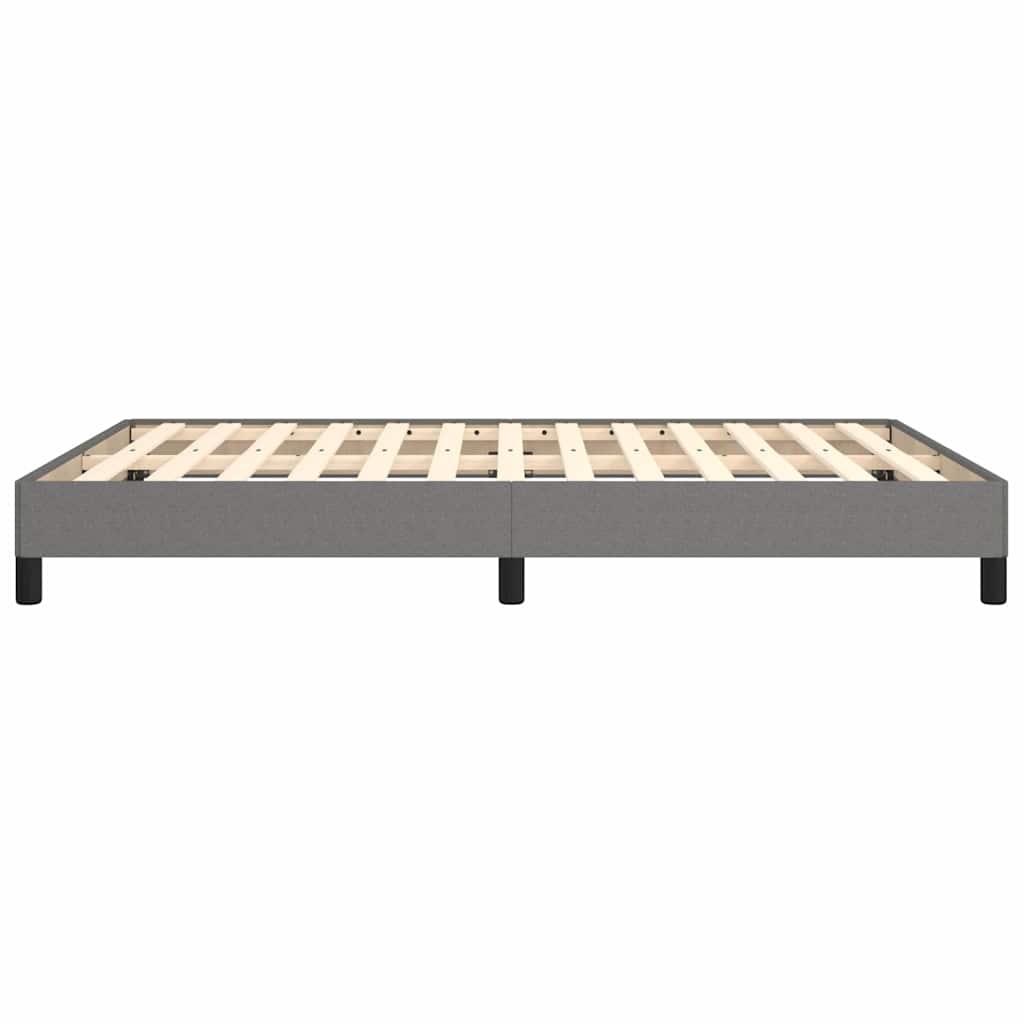Bettgestell ohne Matratze Dunkelgrau 140x200 cm Stoff