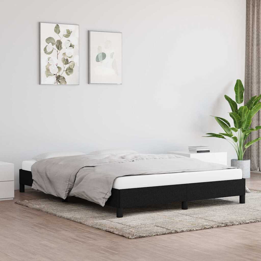Bettgestell ohne Matratze Schwarz 140x200 cm Stoff