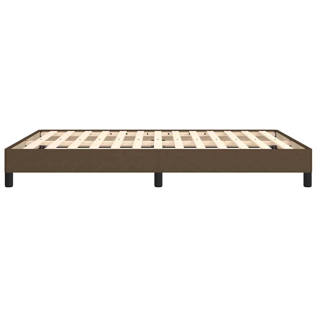 Bettgestell ohne Matratze Dunkelbraun 140x200 cm Stoff