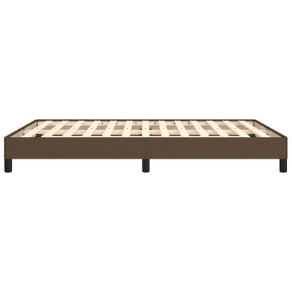 Bettgestell ohne Matratze Dunkelbraun 140x200 cm Stoff