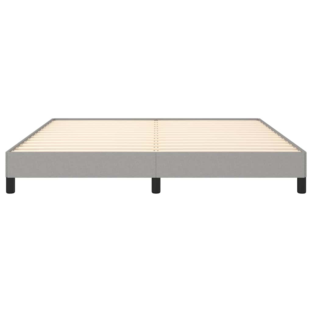 Bettgestell ohne Matratze Hellgrau 160x200 cm Stoff