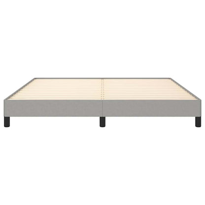Bettgestell ohne Matratze Hellgrau 160x200 cm Stoff