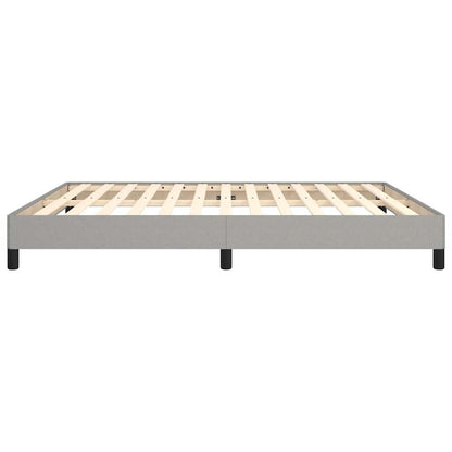 Bettgestell ohne Matratze Hellgrau 160x200 cm Stoff