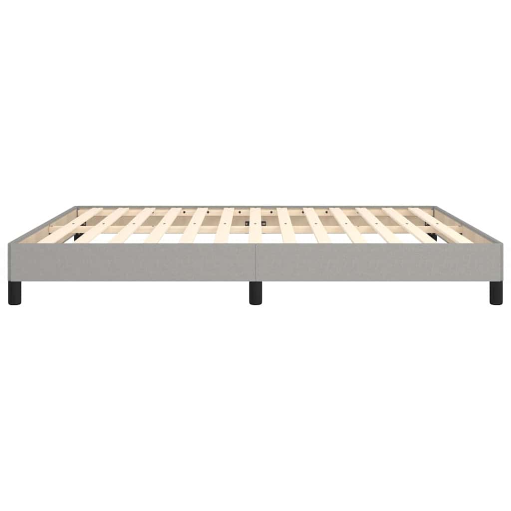 Bettgestell ohne Matratze Hellgrau 180x200 cm Stoff