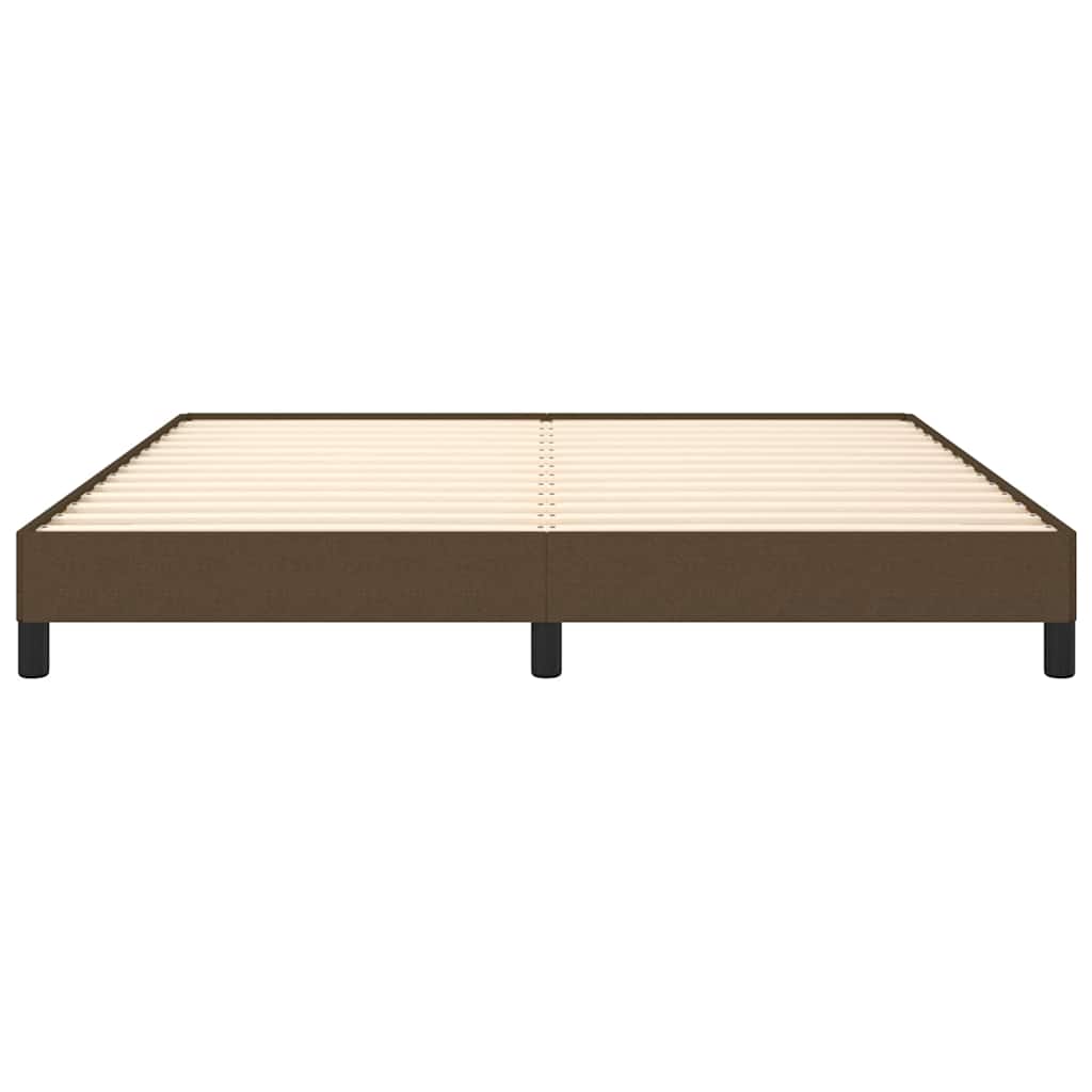 Bettgestell ohne Matratze Dunkelbraun 180x200 cm Stoff