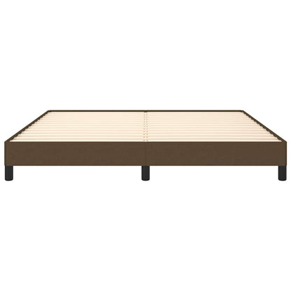 Bettgestell ohne Matratze Dunkelbraun 180x200 cm Stoff