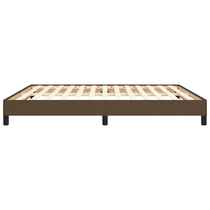Bettgestell ohne Matratze Dunkelbraun 180x200 cm Stoff