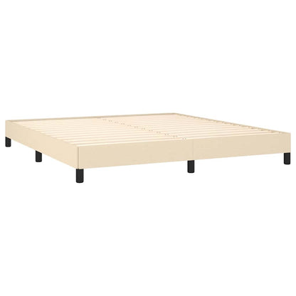 Bettgestell ohne Matratze Creme 180x200 cm Stoff