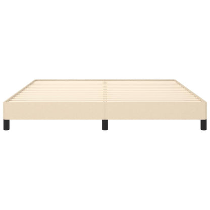 Bettgestell ohne Matratze Creme 180x200 cm Stoff