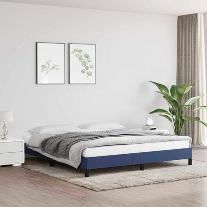 Bettgestell ohne Matratze Blau 180x200 cm Stoff
