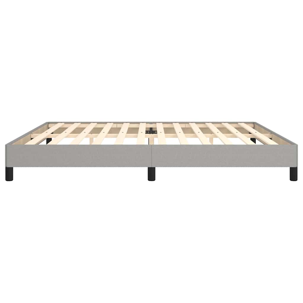 Bettgestell ohne Matratze Hellgrau 200x200 cm Stoff