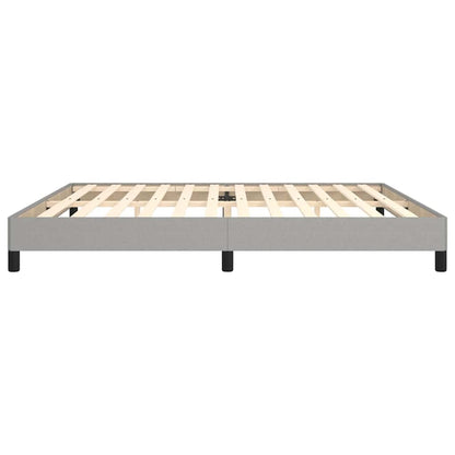 Bettgestell ohne Matratze Hellgrau 200x200 cm Stoff