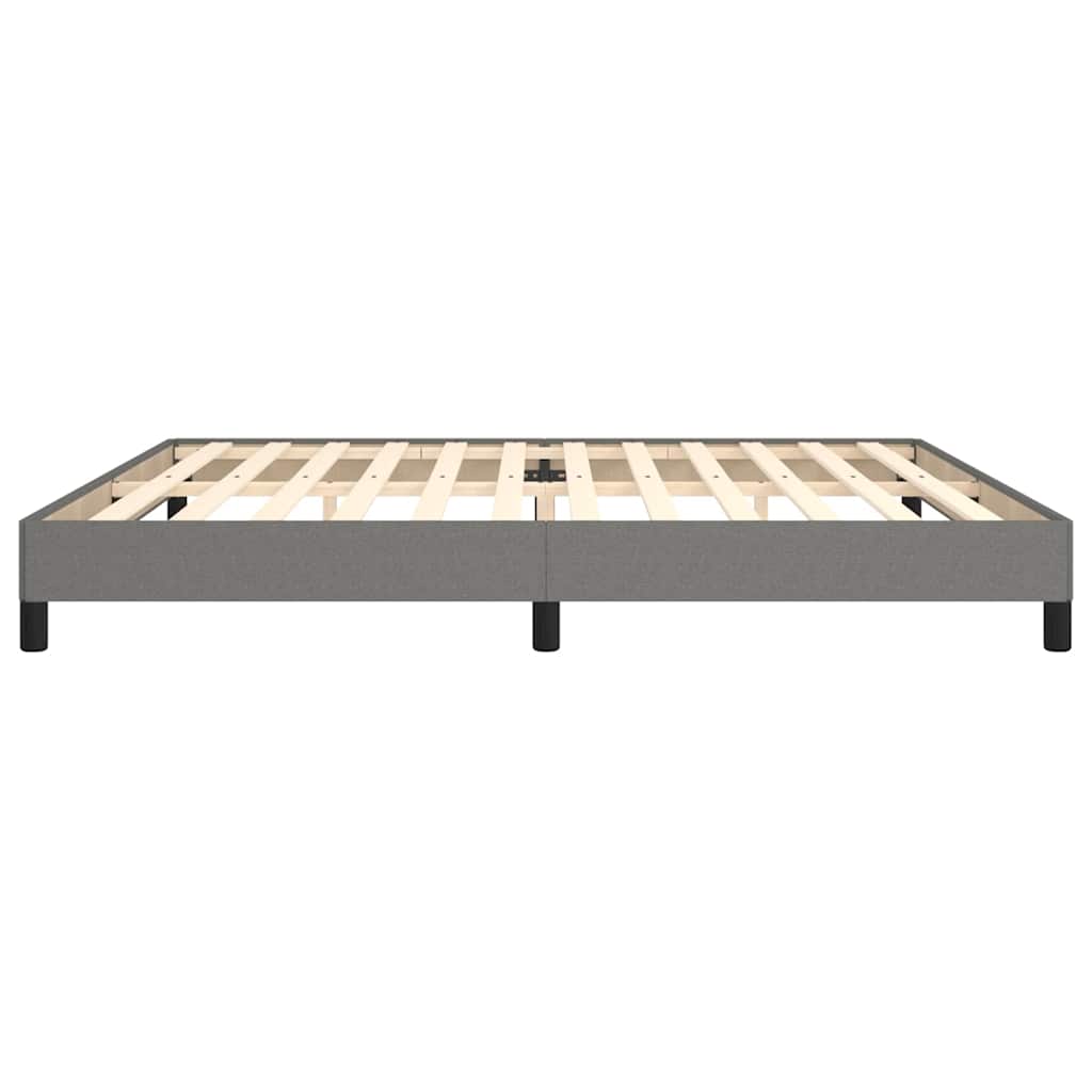 Bettgestell ohne Matratze Dunkelgrau 200x200 cm Stoff