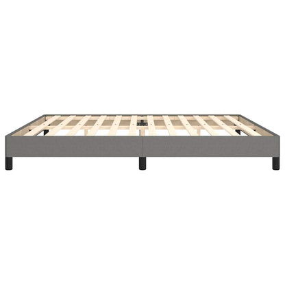 Bettgestell ohne Matratze Dunkelgrau 200x200 cm Stoff
