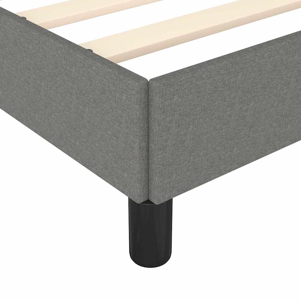 Bettgestell ohne Matratze Dunkelgrau 200x200 cm Stoff