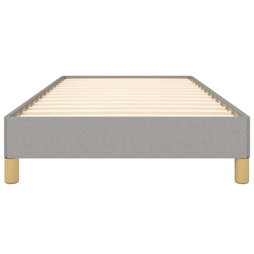 Bettgestell ohne Matratze Hellgrau 80x200 cm Stoff