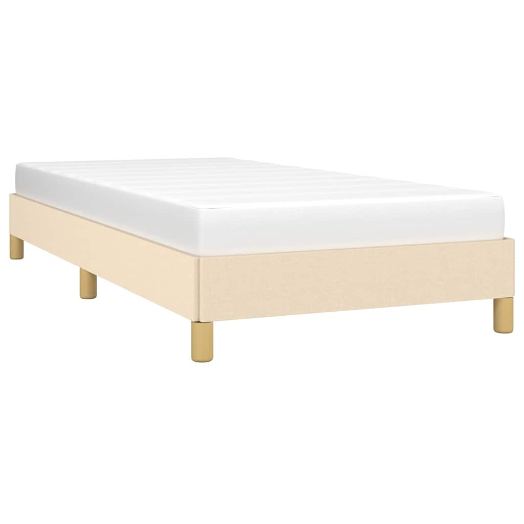 Bettgestell ohne Matratze Creme 80x200 cm Stoff