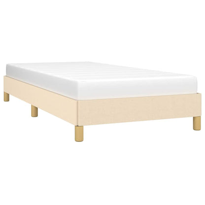 Bettgestell ohne Matratze Creme 80x200 cm Stoff
