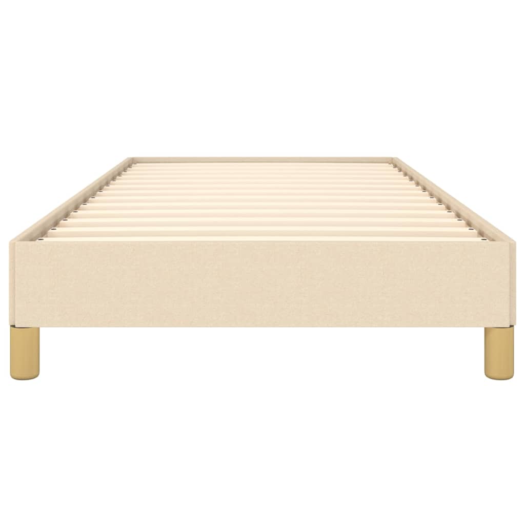 Bettgestell ohne Matratze Creme 80x200 cm Stoff