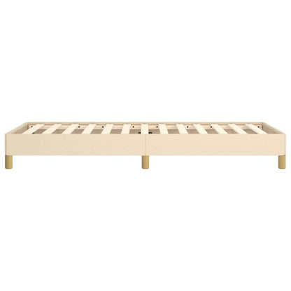 Bettgestell ohne Matratze Creme 80x200 cm Stoff