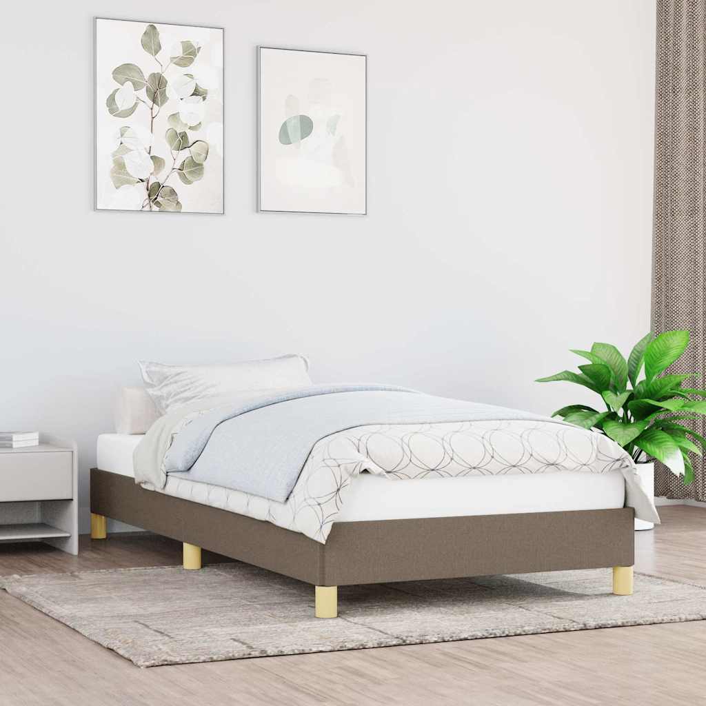 Bettgestell ohne Matratze Taupe 90x190 cm Stoff