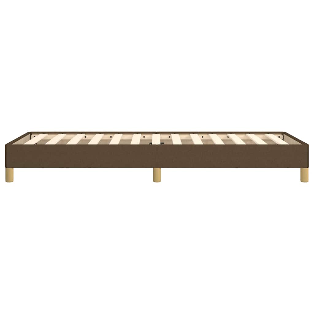 Bettgestell ohne Matratze Dunkelbraun 90x200 cm Stoff
