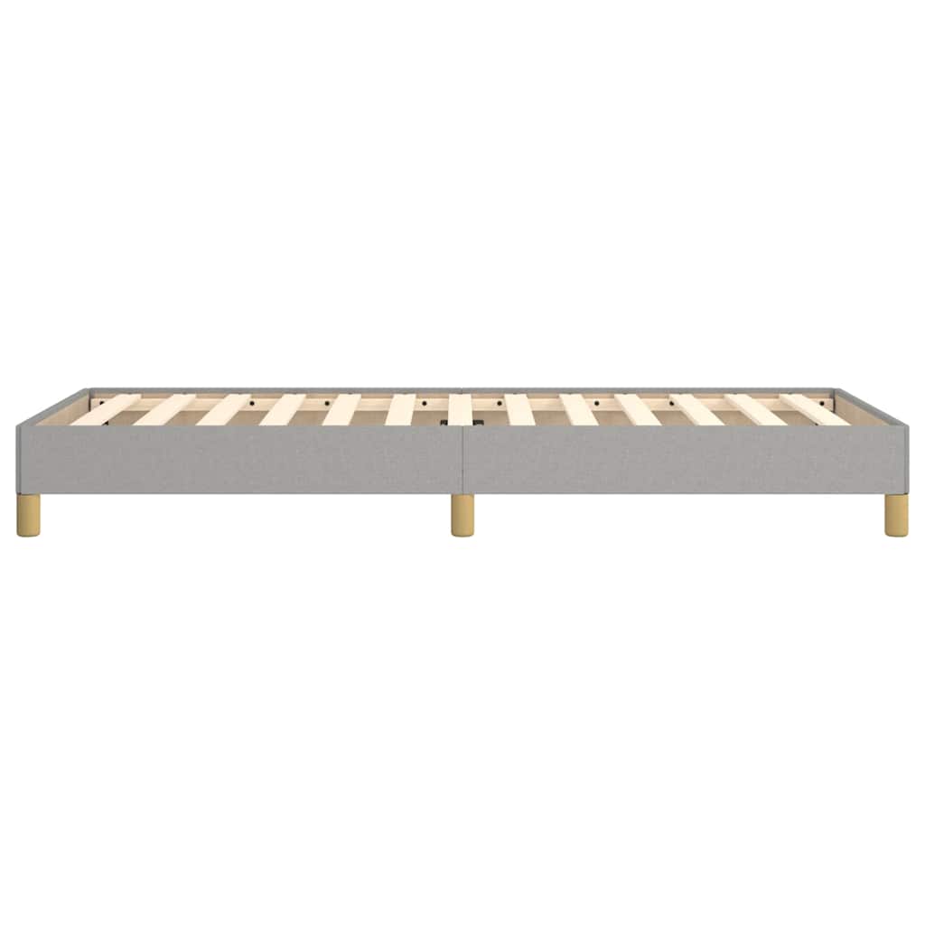 Bettgestell ohne Matratze Hellgrau 100x200 cm Stoff