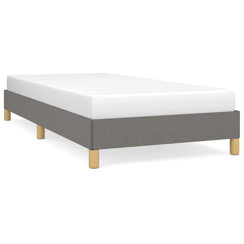 Bettgestell ohne Matratze Dunkelgrau 100x200 cm Stoff