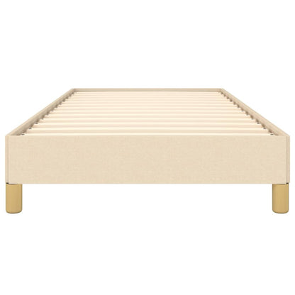 Bettgestell ohne Matratze Creme 100x200 cm Stoff
