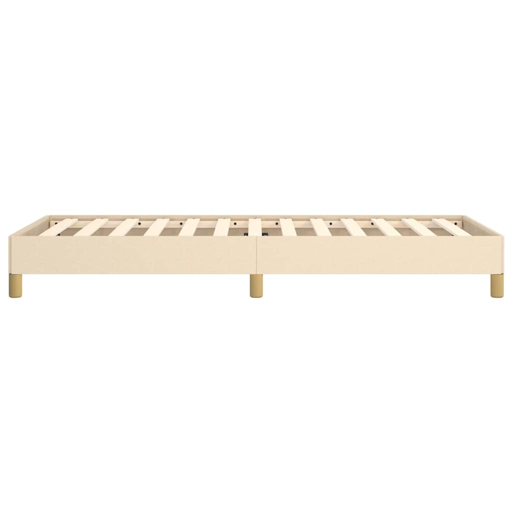 Bettgestell ohne Matratze Creme 100x200 cm Stoff