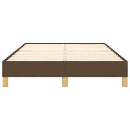 Bettgestell ohne Matratze Dunkelbraun 120x200 cm Stoff