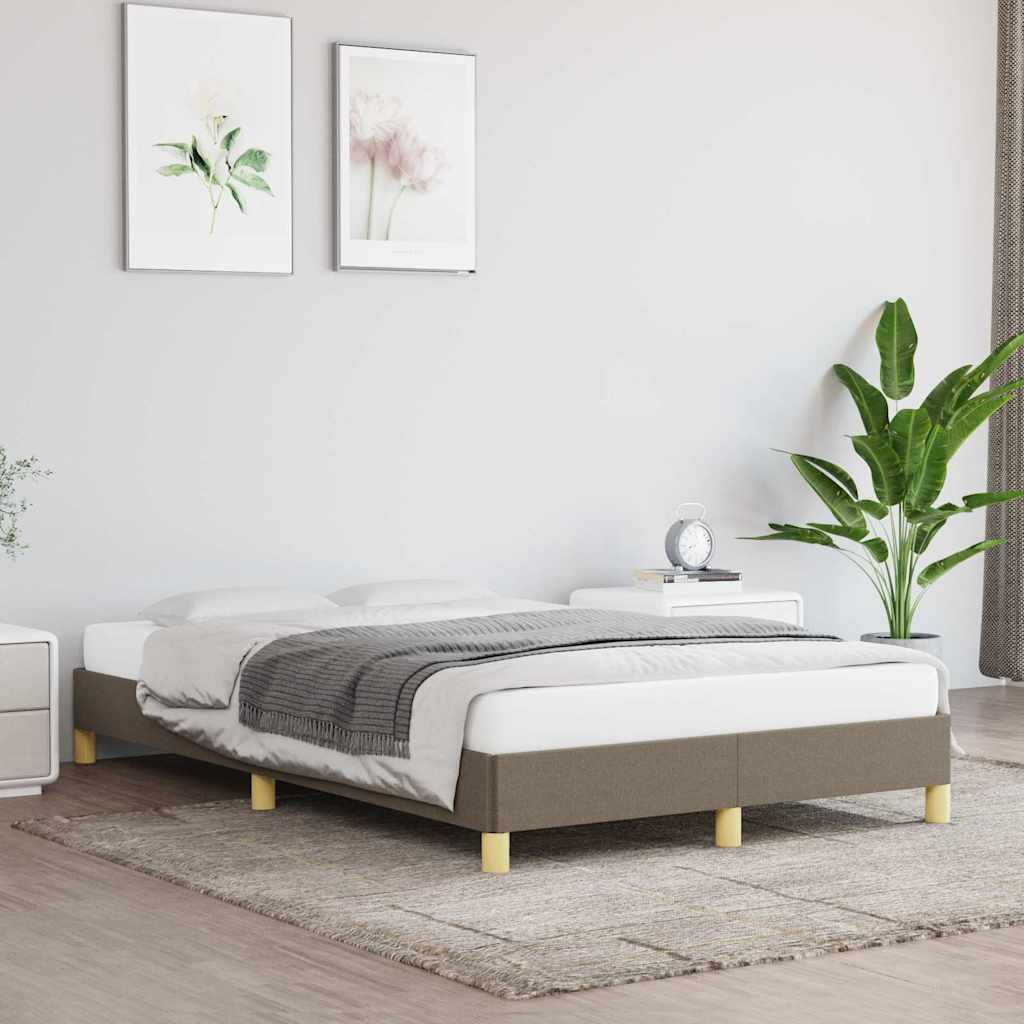 Bettgestell ohne Matratze Taupe 120x200 cm Stoff