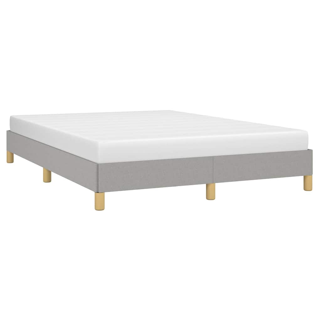 Bettgestell ohne Matratze Hellgrau 140x190 cm Stoff