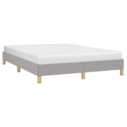 Bettgestell ohne Matratze Hellgrau 140x190 cm Stoff