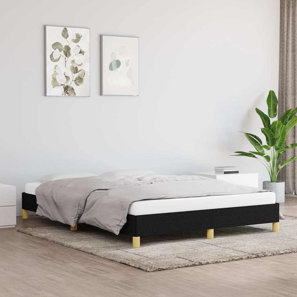 Bettgestell ohne Matratze Schwarz 140x190 cm Stoff