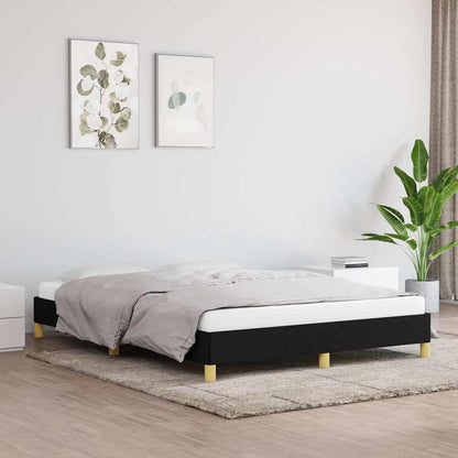 Bettgestell ohne Matratze Schwarz 140x190 cm Stoff