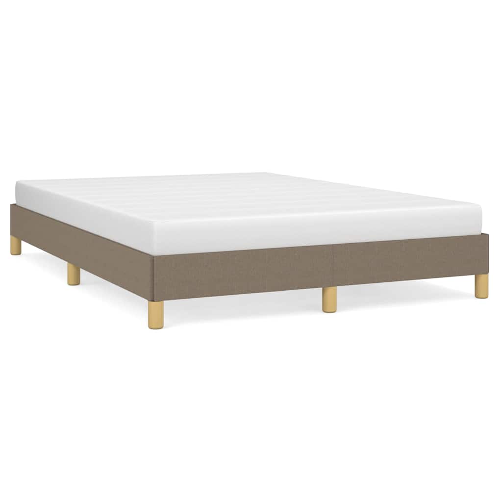 Bettgestell ohne Matratze Taupe 140x190 cm Stoff