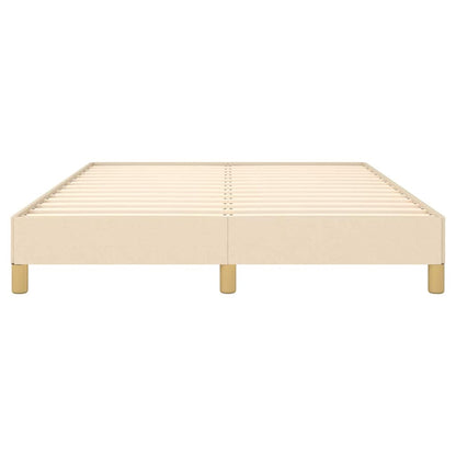 Bettgestell ohne Matratze Creme 140x190 cm Stoff