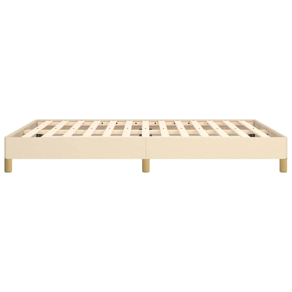 Bettgestell ohne Matratze Creme 140x190 cm Stoff