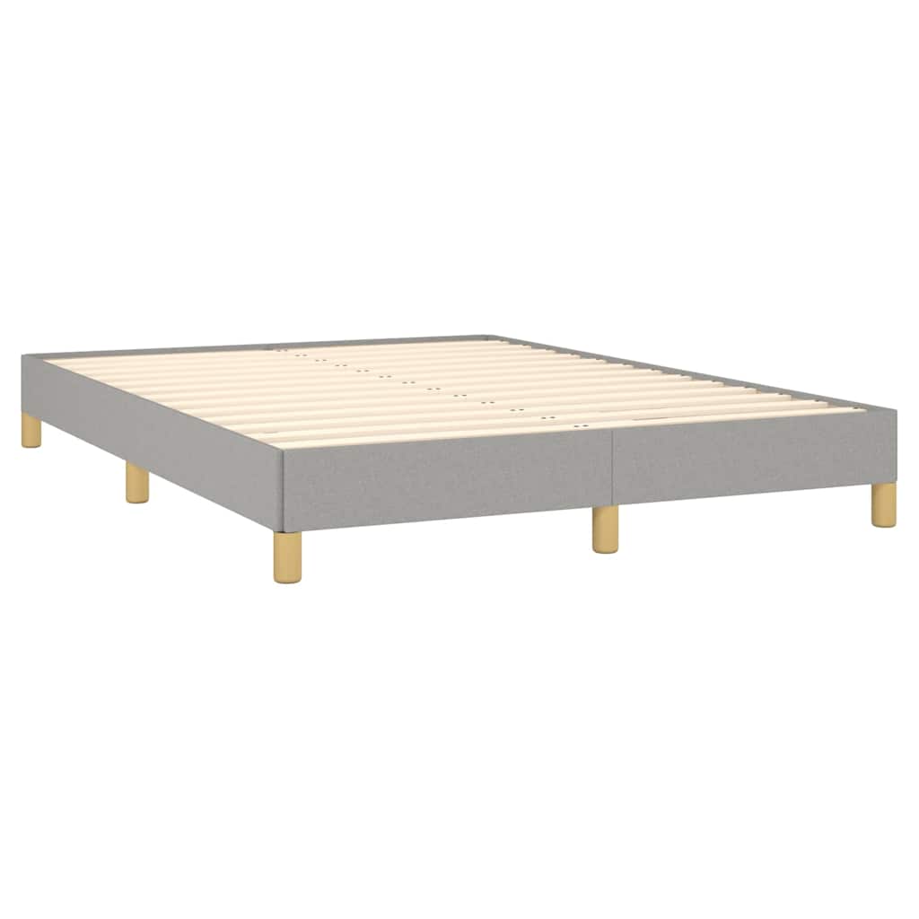 Bettgestell ohne Matratze Hellgrau 140x200 cm Stoff