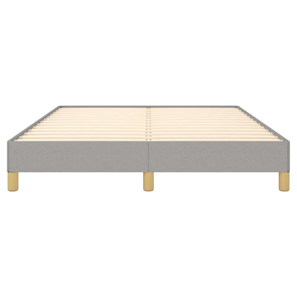 Bettgestell ohne Matratze Hellgrau 140x200 cm Stoff