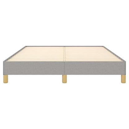 Bettgestell ohne Matratze Hellgrau 140x200 cm Stoff